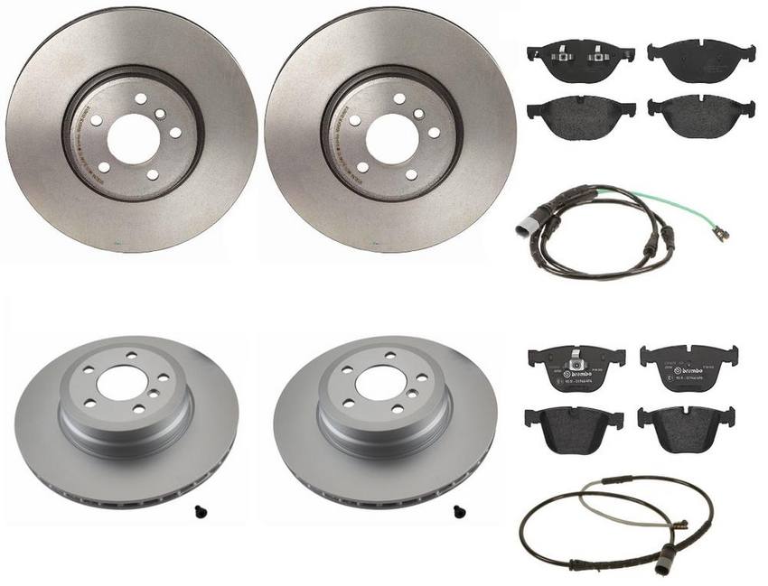 Brembo Brake Pads and Rotors Kit - Front and Rear (365mm/345mm) (Low-Met)